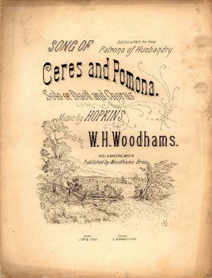 Sheet Music - Song of Ceres and Pomona
