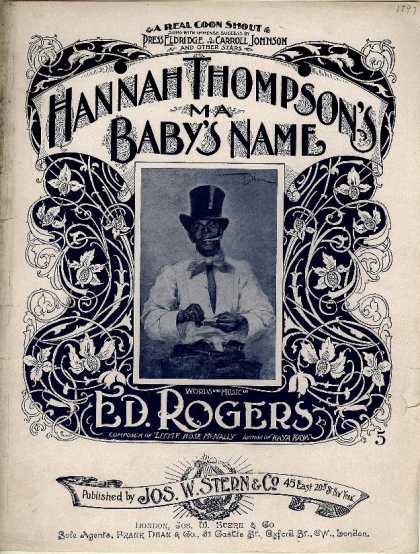 Sheet Music - Hannah Thompson's ma baby's name