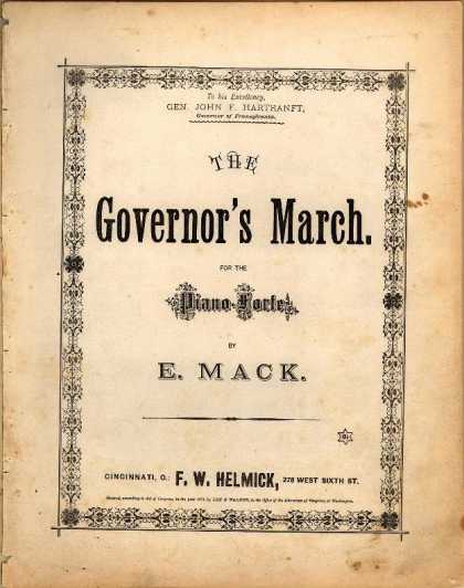 Sheet Music - The Governor's march