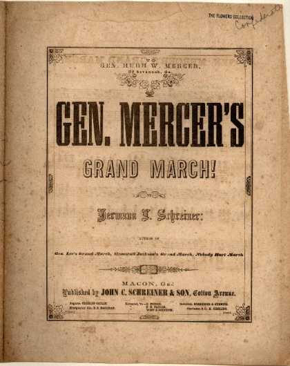 Sheet Music - Gen. Mercer's grand march!