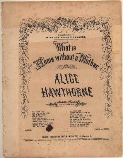 Sheet Music - What is home without a mother