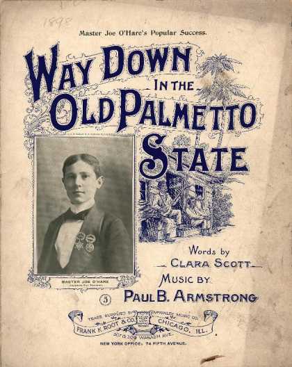 Sheet Music - Way down in the old palmetto state