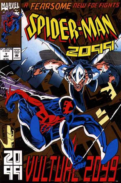 Spider-Man 2099 7 - Marvel Comics - A Fearsome New Foe Fights - Vulture 2099 - Superman - Spider - Al Williamson, Rick Leonardi