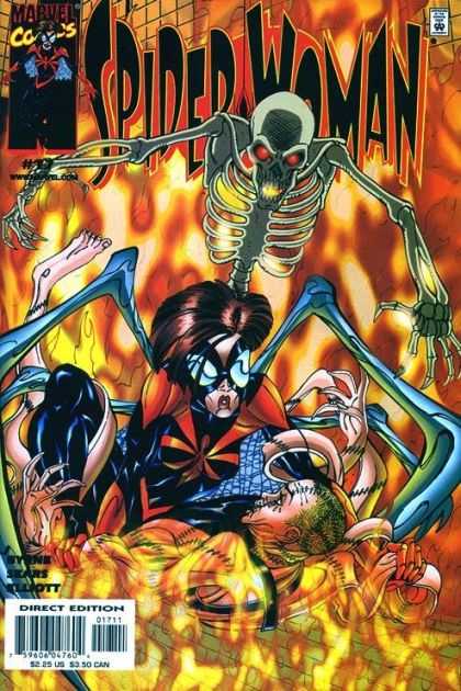 Spider-Woman (1999) 17 - Marvel Comics - Skeleton - Mutant - Fire - Direct Edition - Bart Sears