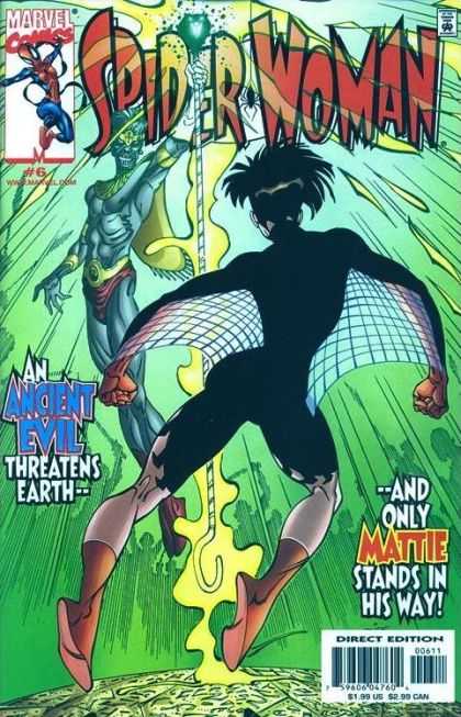 Spider-Woman (1999) 6 - An Ancient Evil Threatens Earth - Only Mattie Stands In His Way - Costume - Superheroe - Mutant - Bart Sears