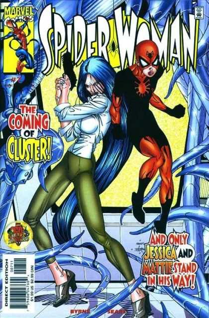 Spider-Woman (1999) 7 - The Coming Of Cluster - Spider Woman - Blue Hair - Jessica - Matty - Bart Sears