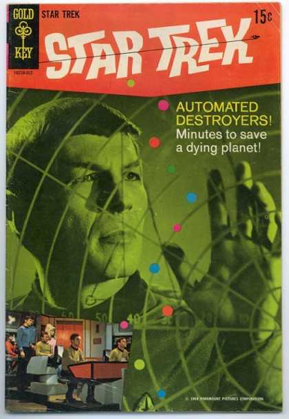 Star Trek 3 - Glass - Green Light - Grid - Colored Dots - Automated Destroyers - Bob Wiacek, George Perez