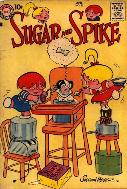 Sugar and Spike 15 - Boy - Girl - Puppy - Bone - High Chair