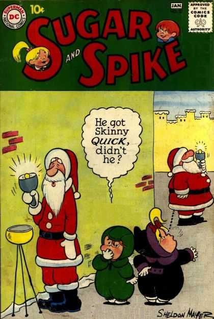 Sugar and Spike 32 - Santa Claus - Fat Children - Brick Wall - Sheldon Mayer - Skinny Quick