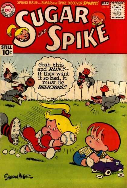 Sugar and Spike 34 - Dc - Blonde - Baseball - Mitt - Fence