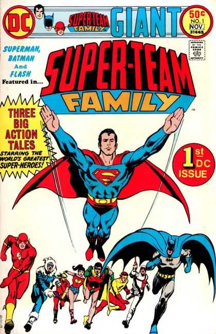 Superman Family 1 - Superman Batman And Flash - Three Big Action Tales - Giant - Dc - 50 C No1 Nov 31665