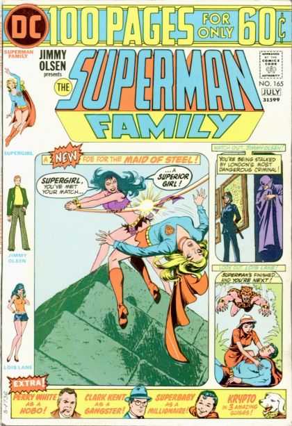 Superman Family 165 - Approved By The Comics Code Authority - Jimmy Olsen - A Superior Girl - No165 July - Supergirl - Nick Cardy