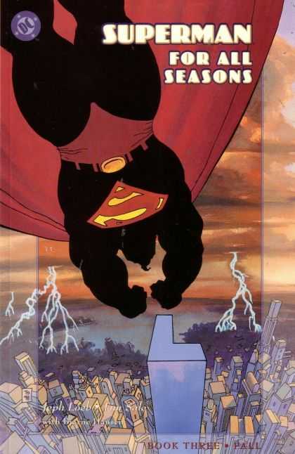 Superman For All Seasons 3 - Black Tards - Above City - Lightening - L Building - Ocean - Tim Sale