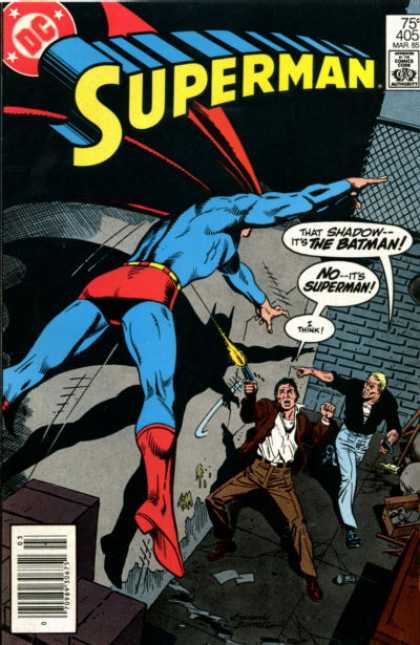 Superman 405 - Approved By The Comics Code - Batman - Gun - Man - Cloak - Eduardo Barreto