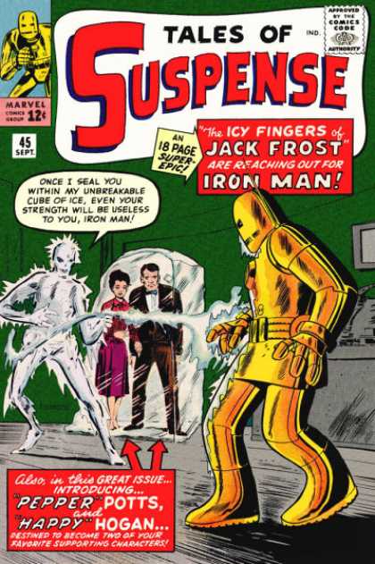 Tales of Suspense 45 - Icy Fingers - Jack Forest - Iron Man - Cube Of Ice - 45 Sept - Jack Kirby