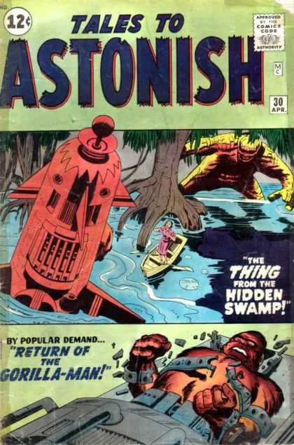 Tales to Astonish 30 - Hidden Swamp - Thing - Monster - Woman - Gorilla-man - Jack Kirby