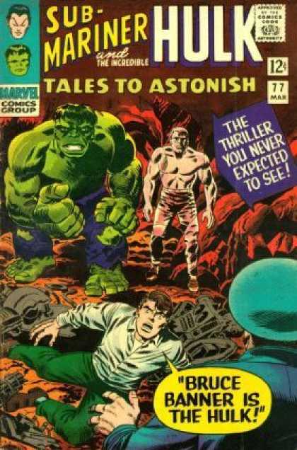 Tales to Astonish 77 - Marvel Comics Group - 12c - 77 Mar - Sub Mariner Hulk - Bruce Banner Is The Hulk - Jack Kirby