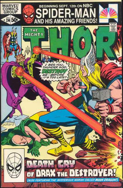 Thor 314 - Hammer - Spiderman And His Amazing Friends - Nbc Show - Thunder God - Death Cry