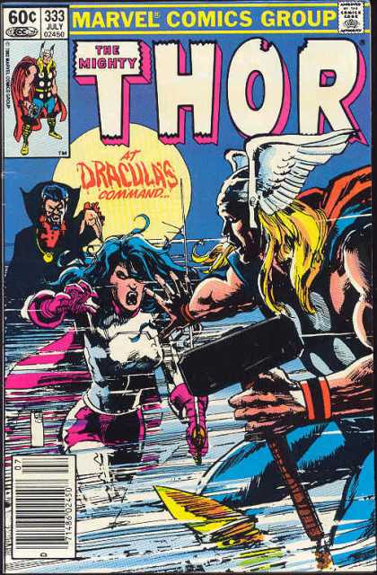 Thor 333 - Dracula - Marvel Comics - At Draculas Command - Sledge Hammer - White Wings - Bill Sienkiewicz