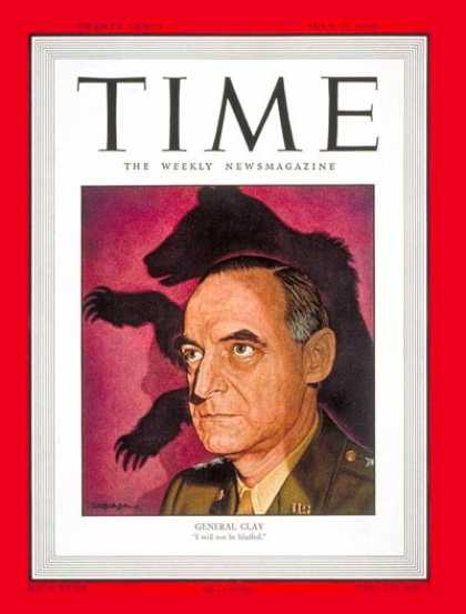 Time - General Lucius Clay - July 12, 1948 - Army - Generals - Military