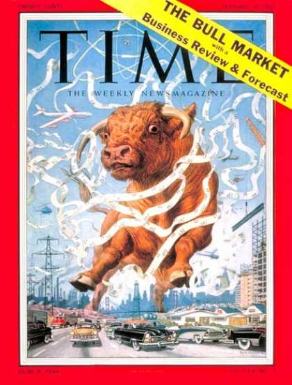 Time - Great Bull Market - Jan. 10, 1955 - Finance - Wall Street - Economy - Business