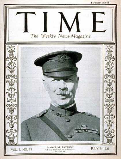 Time - Major General Patrick - July 9, 1923 - Military