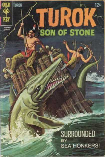 Turok: Son of Stone 60 - The Fisherman - The Big Fish - Two Indians - Gold Key - Surrounded