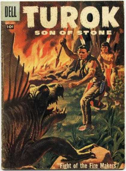 Turok: Son of Stone 9 - Dell - Dell Comics - Turok - Dinosours - Fire Makers