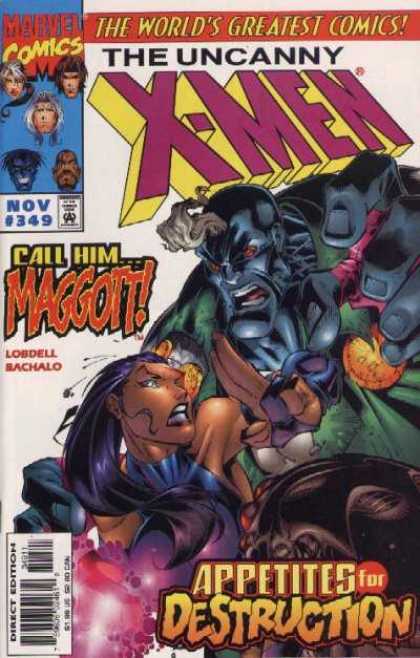 Uncanny X-Men 349 - Maggott - World Greatest Comics - Marvel Comics - Lobdell Sachalo - Appetites For Destruction