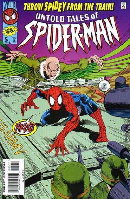 Untold Tales of Spider-Man 5 - Vulture - Train - Throw Spidey From The Train - Army - Guns
