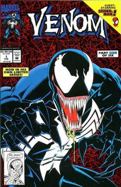 Venom: Lethal Protector 1 - Venom - Spider Man - Fang Teeth - Dripping Venom - Marvel Comics - Mark Bagley