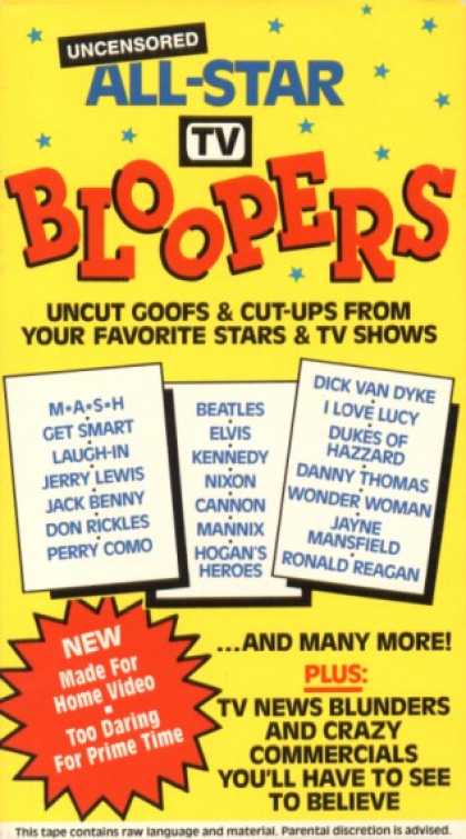 VHS Videos - All Star Tv Bloopers