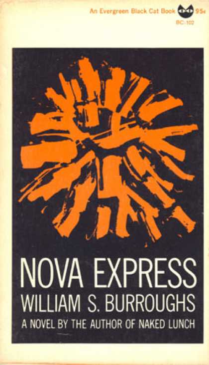 Vintage Books - Nova Express a Novel - Blank Endpapers Light Residue, Photo of Author Back Dj By