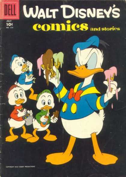 Walt Disney's Comics and Stories 214 - Overeating - Fat - Ice Cream - Obesity - Soda