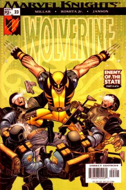 Wolverine (2003) 23 - Enemy Of The State - Janson - Millar - Marvel Knights - Gun - John Romita