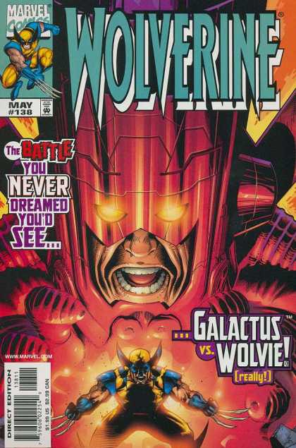 Wolverine 138 - Marvel - Claws - Mask - Galactus - Direct Edition - Sean Chen