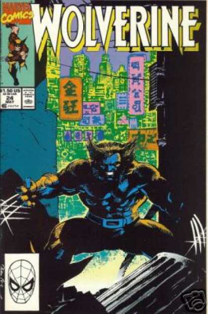 Wolverine 24 - Marvel Comics - Skyline - Trsh Can - Blue Body - Claws - Jim Lee