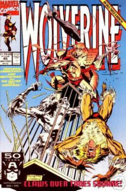 Wolverine 45 - Marvel Comics - Wolverine - X-men Comic - Sabertooth Vs Wolverine Comic - Claws Over Times Square - Marc Silvestri