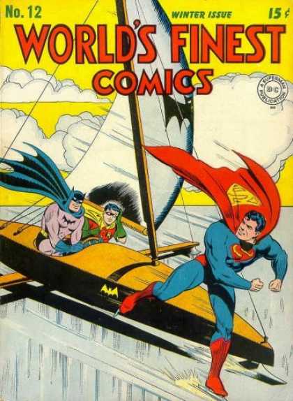 World's Finest 12 - No12 Winter Issue - Superman - Batman - Clouds - Flight