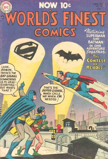 World's Finest 74 - Superman - Batman - Robin - The Contest Of Heroes - Superheroes