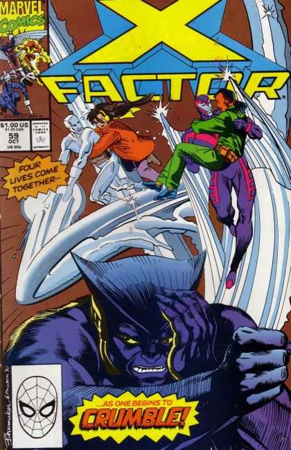 X-Factor 59 - X Men - Arch Angel - Spiderman - The Beast - Marvel - Terry Shoemaker