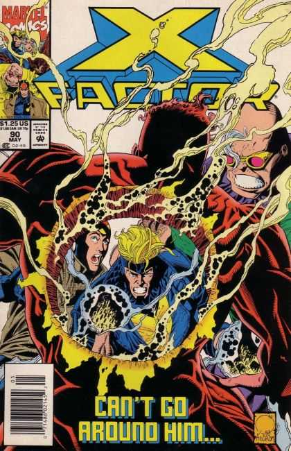 X-Factor 90 - Cant Go Around Him - Issue Number 90 - May Issue - 125 Per Issue - Monster With Hole In Chest - Joe Quesada