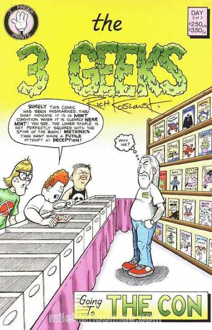 3 Geeks 2 - Comic Store - Beat Neck - Hippy - Collector - Nerds