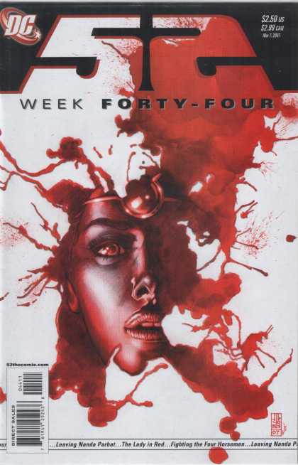 52 44 - Week Forty Four - Womans Face - Blood Splatters - Leaving Nanba Parbat - The Lady In Red - Alex Sinclair, J Jones