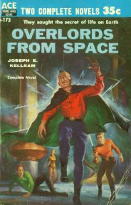 Ace Books - The Man Who Mastered Time and Overlords From Space - Ray and Joseph E. Kelleam C