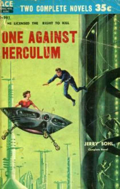Ace Books - Secret of the Lost Race and One Against Herculum Ace Double D-381 - Andre; Jerry