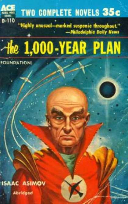 Ace Books - The 1,000 Year Plan / No World of Their Own (ace Double D-110) - Isaac Asimov