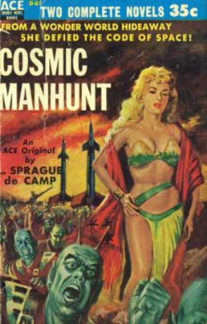 Ace Books - Ring Around the Sun | Cosmic Manhunt - Clifford D. | De Camp, L. Sprague Simak