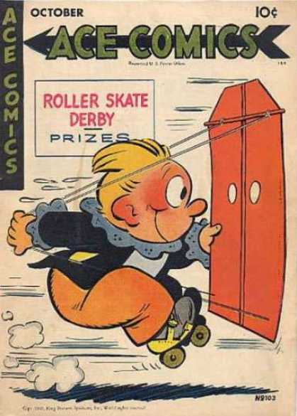 Ace Comics 103 - Ace Comics - October - Roller Skate Derby - Funny Man - Ten Pennies