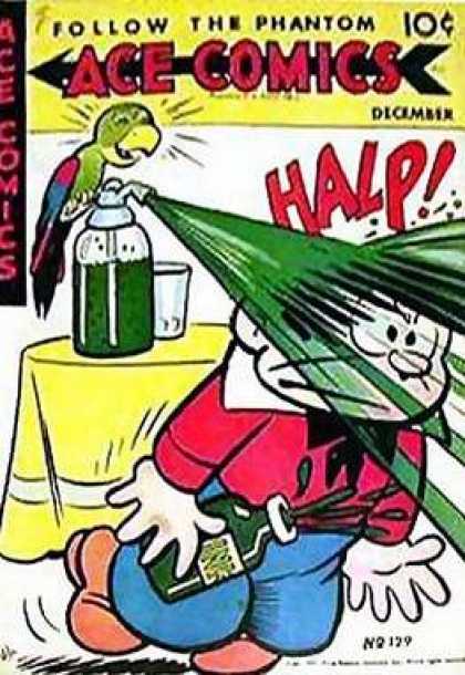 Ace Comics 129 - Spray - Parrot - Doused - Halp - Laugh